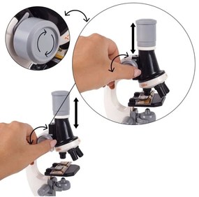 Zábavný detský vedecký mikroskop s príslušenstvom 100x/400x/1200x