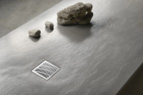Gelco Gelco, MITIA sprchová vanička z liateho mramoru, obdĺžnik 120x90cm, sivá, PMS12090