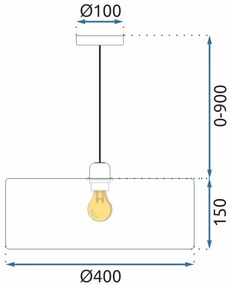 Závesná lampa LA BELLE III strieborná