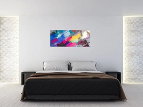 Obraz - Farebné ťahy štetcom (120x50 cm)