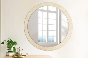 Okrúhle dekoračné zrkadlo s motívom Textúra dreva fi 90 cm