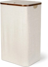 Krémový látkový kôš na bielizeň Bamboo/Linen – Bigso