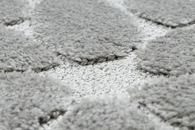 Kúpeľňový koberček SUPREME STONES kamienky, sivý kruh