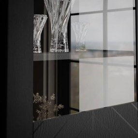 PRESKLENÁ VITRÍNA SALOME ČIERNA 60 cm
