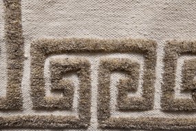 Diamond Carpets koberce Ručne viazaný kusový koberec Greek DESP P86 Ivory White Antique Mud - 240x300 cm