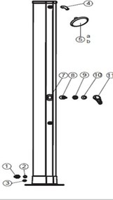 Marimex | Rukoväť kohútika solárnej sprchy UNO 40 l hliníkové | 10992077