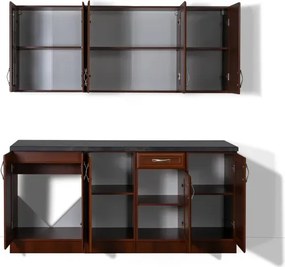 Kuchynská linka Sycilia 180, orech miláno/lancelot