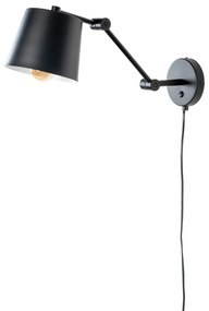 Čierne nástenné svietidlo Hajo - White Label