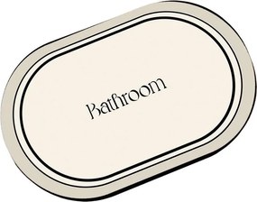 Krémovobiela kúpeľňová predložka 60x100 cm Farbelle – Foutastic