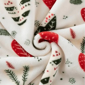 Baránková mikinová deka s rukávmi a kapucňou WINTER HEARTS, farebná