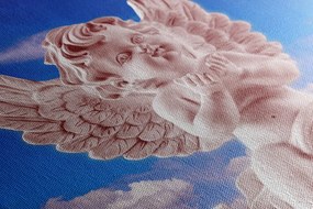 Obraz ružový starostlivý anjelik na nebi Varianta: 120x80