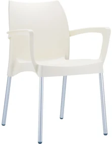 DOLCE záhradná stolička s podrúčkami beige