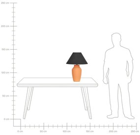 Keramická stolná lampa oranžová RODEIRO Beliani