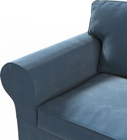 Poťah na sedačku Ektorp (nerozkladá sa, pre 2 osoby) farba produktu modrá látka lesklá, zamatová