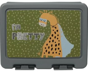 Hatu Plastový desiatový box Žirafa, 18 x 7,5 x 13,5 cm