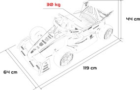 Ramiz Vozidlo Porsche Formula E Červená