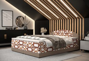 Čalouněná postel boxspring ORAN - damir 3/rainbow 83 / 180x200