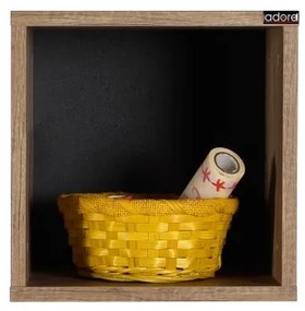 Nástenná polica 33x33 cm hnedá