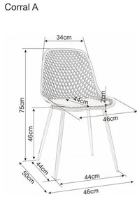 Čierna plastová stolička CORRAL A