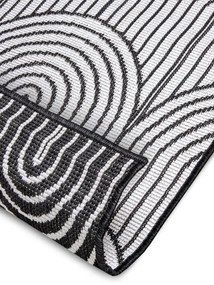 Hanse Home, Kusový koberec Pangli 105852 Black – na von aj na doma, 80x150, čiernobiela, chodba / predsieň