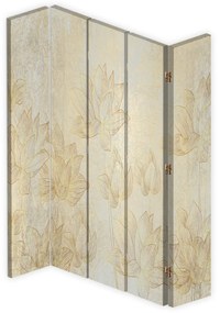 Gario Paraván Zlaté kvety Rozmery: 180 x 170 cm, Prevedenie: Otočný paraván 360°