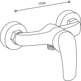 Mexen Tord sprchový set s dažďovou sprchou a sprchovou batériou Fabia, chrómová, 746540200-00