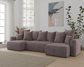 Rohová sedačka Denia U (tmavohnedá). Akcia -20%. Vlastná spoľahlivá doprava až k Vám domov. 1133137