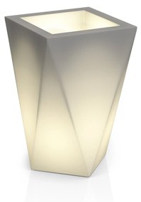 MONUMO Dizajnový kvetináč VASO s osvetlením - biely