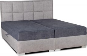 Čalúnená posteľ Kvadrat I, 200x160, tm. sivá/sivá(an 4237/4238)