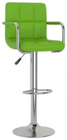 vidaXL Barová stolička zelená umelá koža-
