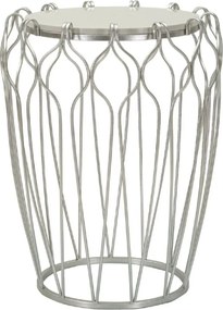 Odkladací stolík Hook 47 cm strieborný