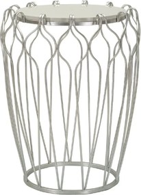 Odkladací stolík Hook 47 cm strieborný