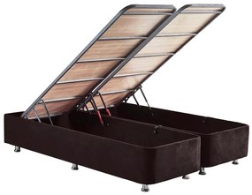 Elegantná manželská posteľ Ela Double s úložným priestorom - čierna 160 x 200 cm
