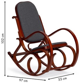 ModernHome Klasické hojdacie kreslo