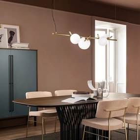 Toolight Toolight, závesné svietidlo 4xG9 APP1665-4CP, zlatá-biela, OSW-05706