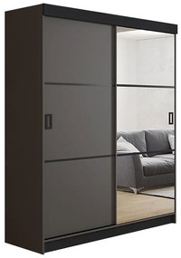 Skriňa Retro 138 3L grafit/ Dvierka grafit