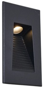 Moderné zapustené nástenné svietidlo čierne 7 cm vrátane LED IP65 - Trem