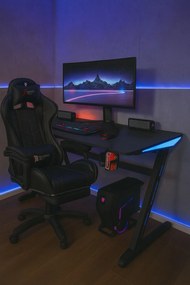 Herný stôl s podsvietením BG04 čierny 120 cm