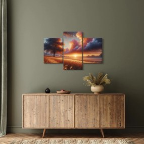 Obraz – Západ slnka na poli (90x60 cm)