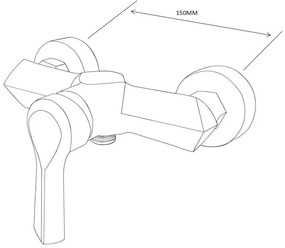 Mexen Sabre DF62 sprchový set, chróm - 72104DF62-00