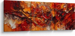 Obraz - Abstrakcia (s hodinami) (90x30 cm)