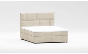 Béžová boxspring posteľ s úložným priestorom 140x200 cm Lola – Ropez