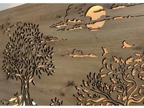 Li-Go 5307/DUB2 - LED stmievateľná nástenná dekorácia LED/24W/230V 120x60 cm dub