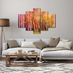 Obraz farebného lesa (150x105 cm)