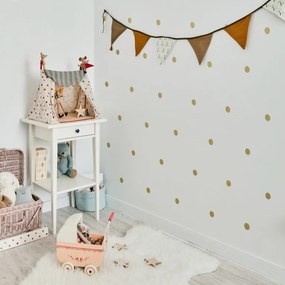 Samolepka do detskej izby sada bodky zlaté 3cm