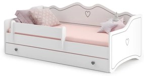 Detská posteľ EMKA | biela/sivá