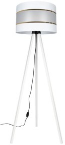 Stojacia lampa CORAL 1xE27/60W/230V biela/zlatá
