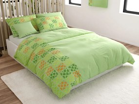 Obliečky z mikrosaténu VELLARI, zelené Rozmer obliečky: 70 x 90 cm | 140 x 200 cm