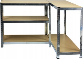 SADA DVÔCH 5-ÚROVŇOVÝCH POLIČIEK 180 x 90 x 40 CM NOSNOSŤ POLIČKY: 175 KG *2158