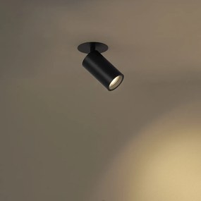 Moderné zapustené bodové svietidlo čierne GU10 50mm IP44 - Chels